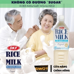 Sữa gạo Không Đường OKF Hàn Quốc 1.5L, Nước gạo Sugar Free cao cấp, thơm ngon, giàu chất dinh dưỡng