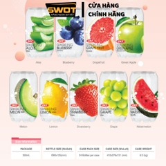 Soda trái cây OKF Hàn Quốc 350ml nhiều vị, Nước ngọt có ga thơm ngon tuyệt vị, trái cây tự nhiên