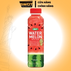 Nước trái cây thạch nha đam OKF Hàn Quốc 500ml nhiều vị, Nước ép trái cây tươi, giàu dinh dưỡng