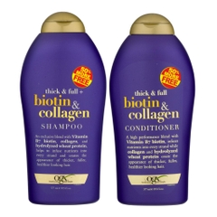 Combo Dầu gội xả Thick&full Biotin&Collagen Mỹ, Dầu gội xả phục hồi hư tổn, tóc dày bồng bềnh, óng ả