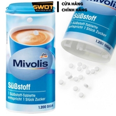 Đường ăn kiêng Mivolis Đức 72g 1200 viên, Đường ăn kiêng Đức ít calorie, hỗ trợ ăn kiêng giảm cân