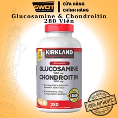 Glucosamine & MSM 1500mg 375 viên Kirkland Signature, viên uống giảm đau xương khớp, khớp khỏe mạnh - SWOT