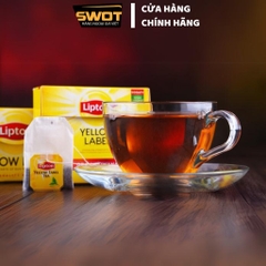 Trà túi lọc Lipton Nhãn Vàng Indonesia 25 Gói 2g, Trà Lipton Yellow Label hộp 25 gói thơm ngon
