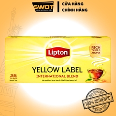 Trà túi lọc Lipton Nhãn Vàng Indonesia 25 Gói 2g, Trà Lipton Yellow Label hộp 25 gói thơm ngon