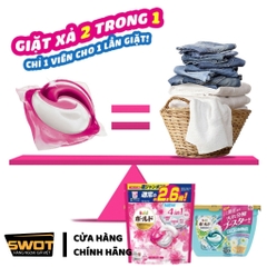 Viên giặt xả Gel Ball Bold 4in1 Nhật, Viên xả giặt làm sạch làm mềm quần áo lưu hương lâu diệt khuẩn - SWOT