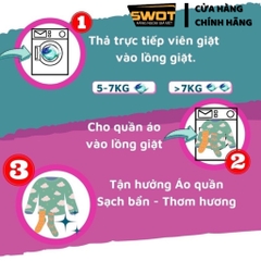Viên giặt xả Gel Ball Bold 4in1 Nhật, Viên xả giặt làm sạch làm mềm quần áo lưu hương lâu diệt khuẩn - SWOT