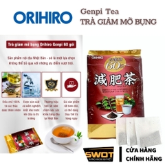 Trà Orihiro Genpi Nhật nhiều vị 60 gói x 3g, Trà thanh lọc hỗ trợ giảm mỡ thừa, thanh nhiệt thải độc