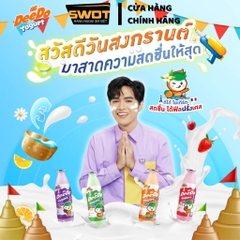 Lốc 6 Sữa chua uống DeeDo vị trái cây 120ml Thái Lan, Sữa chua nước Thái cao cấp, thơm ngon bổ dưỡng