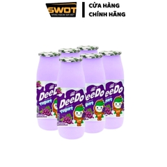 Lốc 6 Sữa chua uống DeeDo vị trái cây 120ml Thái Lan, Sữa chua nước Thái cao cấp, thơm ngon bổ dưỡng