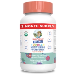 Kẹo MultiVitamin + Lợi khuẩn Hữu Cơ Cho Bé 2y+ MaryRuth’s Organic Toddler Multivitamin + Postbiotics Gummies
