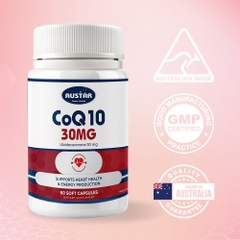 Austar CoQ10 30MG - Viên Uống Hỗ Trợ Sức Khỏe Tim Mạch( 60 Viêb)