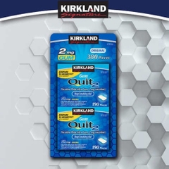 Kẹo singum cai thuốc lá không đường kirkland signature quit gum 2mg