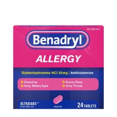 Thuốc chống dị ứng benadryl allergy ultratabs, 24 viên