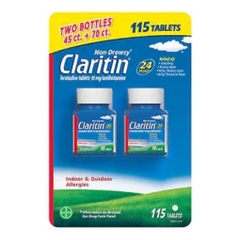 Viên uống chống dị ứng mũi claritin 10 mg 24 hour non-drowsy antihistamine