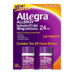 Viên uống chống dị ứng mũi allegra allergy non-drowsy