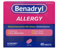 Thuốc chống dị ứng benadryl allergy ultratabs, 48 viên
