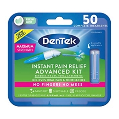 Bộ dụng cụ giảm đau răng miệng tức thì dentek instant oral pain relief maximum strength kit for toothaches 0.118 oz