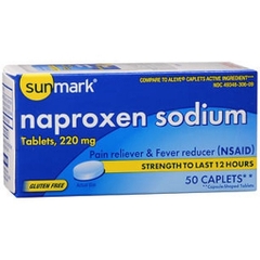Thuốc giảm đau, hạ sốt sunmark naproxen sodium pain reliever & fever reducer caplets, 220 mg