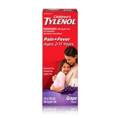 Siro giảm đau và hạ sốt dành cho trẻ em từ 2-11 tuổi hương nho children's tylenol pain reliever - fever reducer oral suspension medicine, grape flavor