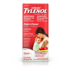 Siro giảm đau và hạ sốt dành cho trẻ sơ sinh infants' tylenol pain reliever - fever reducer oral suspension medicine, cherry flavor