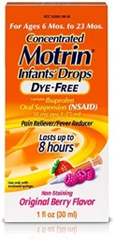 Thuốc giảm đau, hạ sốt dành cho trẻ sơ sinh infants' motrin concentrated liquid medicine drops with ibuprofen, berry, 1 fl. oz