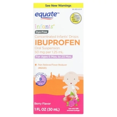 Thuốc nhỏ giọt đậm đặc cho trẻ sơ sinh equate concentrated infants drop ibuprofen oral suspension, berry flavor, 1 oz