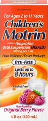 Siro giảm đau hạ sốt dành cho trẻ em từ 2-11 tuổi children's pain reliever / fever reducer oral suspension medicine, berry flavor (1 pack), 4 oz