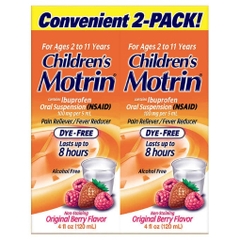 Siro giảm đau hạ sốt dành cho trẻ em từ 2-11 tuổi children's pain reliever / fever reducer oral suspension medicine, berry flavor, 2 pack