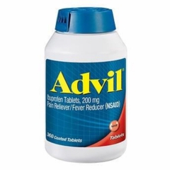 Thuốc giảm đau hạ sốt advil ibuprofen 200 mg, pain reliever / fever reducer