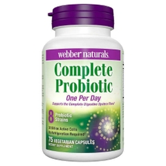 Viên uống bổ sung probiotic hàng ngày webber naturals complete probiotic, 75 viên