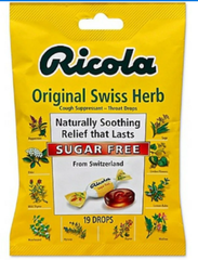 Kẹo ngậm trị ho không đường ricola sugar free orginal natural herb cough drops, 19 drops