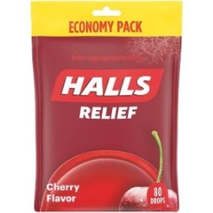 Kẹo ngậm trị ho halls cough drops, cherry, 80 viên