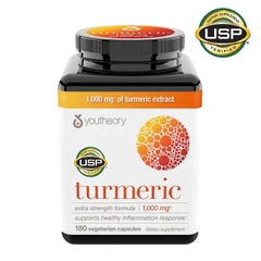 Viên uống tinh chất nghệ Youtheory Turmeric Extra Strength Formula 1000mg, 180 viên