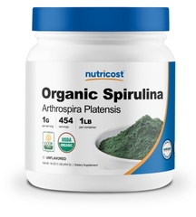 Bột tảo xoắn hữu cơ Nutricost Organic Spirulina Powder