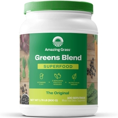 Bột cỏ lúa mì, rau củ quả hữu cơ Amazing Grass Greens Blend Superfood - Original, 800g