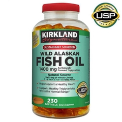 M15 KSAKFISHOIL Viên uống dầu cá Alaska Kirkland Signature Wild Alaskan Fish Oil 1400mg, 230 viên