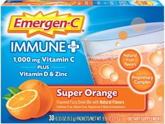 Bột hòa tan Vitamin C + Vitamin D & Kẽm Emergen-C Immune+ 1000 mg Vitamin C  Plus Vitamin D & Zinc, Super Orange