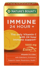 Viên uống hỗ trợ miễn dịch 24 giờ Nature's Bounty Immune 24 Hour+ với 1000 mg Ester-C, 50 viên