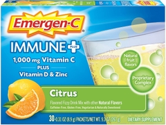 Bột hòa tan Vitamin C + Vitamin D & Kẽm Emergen-C Immune+ 1000 mg Vitamin C  Plus Vitamin D & Zinc, Citrus