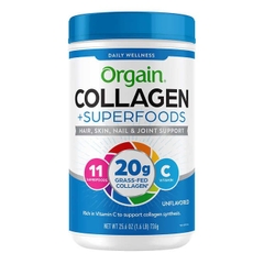 Bột siêu thực phẩm bổ sung Collagen Orgain Collagen + Superfoods Unflavored, 1.6lbs