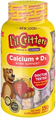 Kẹo dẻo Canxi + D3 L’il Critters Calcium + D3, 150 viên
