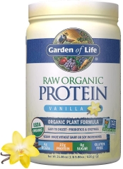 Bột protein hữu cơ thô hương Vani Garden of Life Organic Protein Powder, Vanilla