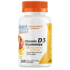 Kẹo dẻo bổ sung Vitamin D3 Doctor's Best Vitamin D3 Gummies 50 mcg