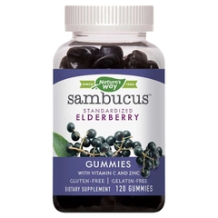 Kẹo dẻo bổ sung Vitamin C và Kẽm Nature's Way Sambucus Elderberry with Vitamin C and Zinc