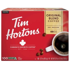 Cà phê rang vừa dạng cốc tim hortons coffee original blend k-cup pod