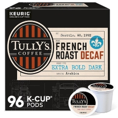 Cà phê đã khử caffeine dạng cốc tully's coffee decaf french roast k-cup pod
