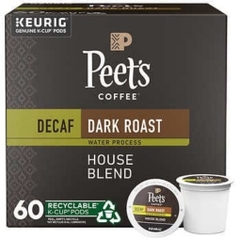 Cà phê dạng cốc peet's coffee decaf house blend k-cup pod