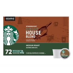 Cà phê rang vừa đã khử caffein dạng cốc starbucks coffee decaffeinated medium roast house blend k-cup