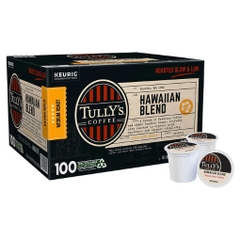 Cà phê rang chậm vị đậm đà dạng cốc tully's coffee hawaiian blend k-cúp packs