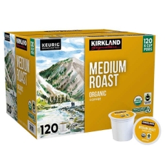 Cà phê rang vừa hữu cơ dạng cốc kirkland signature coffee organic medium roast k-cup pod